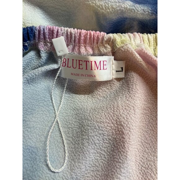 Bluetime Womens Off Shoulder Top LTie Dye Flared Sleeves  Boho Retro Hippie - Picture 4 of 8